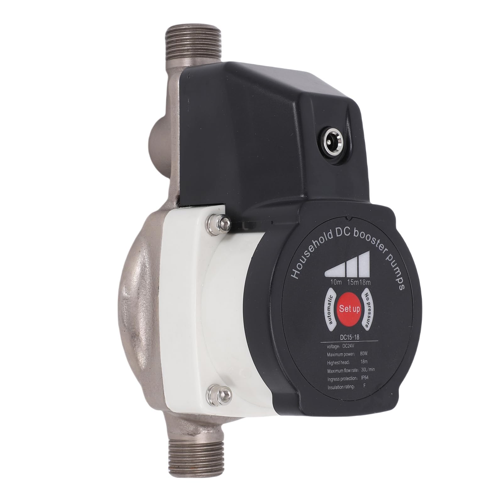 Headerbs Pompa Booster Intelligente per la Pressione Dell'acqua 475,5 | Ghisa e Acciaio Inossidabile, Interfaccia NPT da 1/2 Pollice, Doppia modalità Automatica/manuale, Bassa rumorosità 40 DB,
