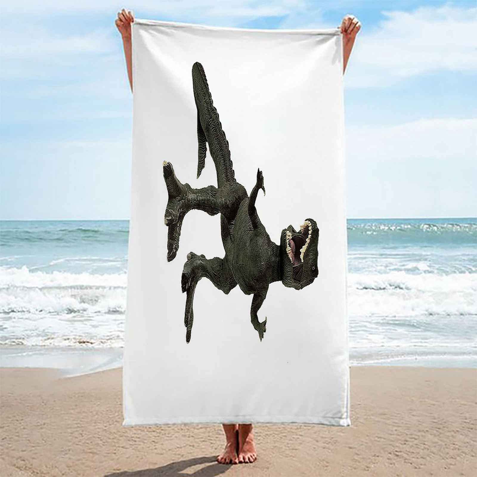 3D Drap De Plage Impression De Dinosaure Serviette De Plage Microfibre Serviette Douce Les Voyages Couverture De Plage pour La Piscine Gym Camping Natation Pique-Niques en Plein 150x200cm