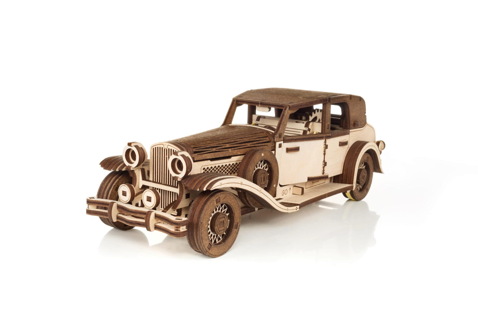 EWA Eco-Wood-Art – “FERDINAND RETRO CAR” - Puzzle 3D in legno - Rompicapo per adulti e adolescenti - da montare senza colla – 278 pezzi