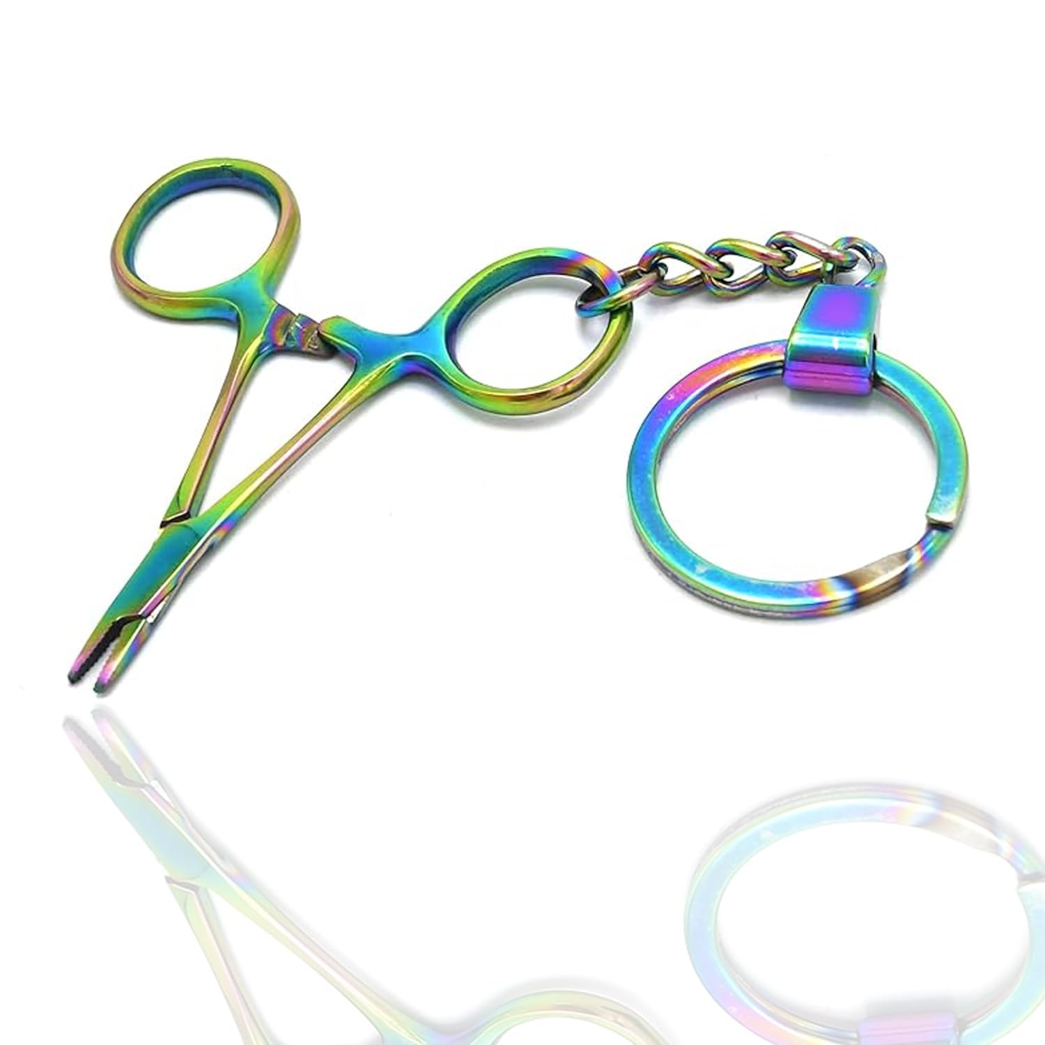 Multi Titanium Rainbow Needle Holder Driver Miniature Stainless Steel Instruments Keychain for Educational Use
