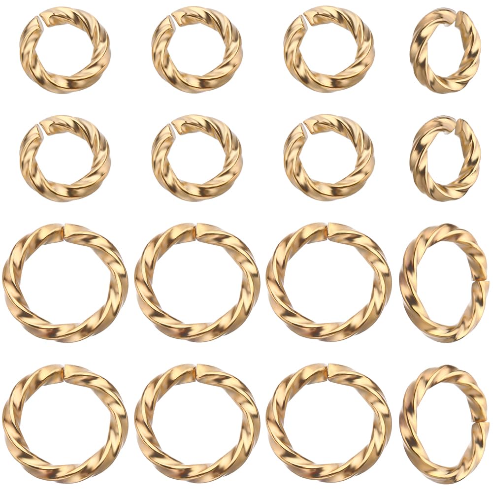 Beebeecraft 300 Stück Biegeringe - 4/5/6mm Edelstahl Verbinder Für Schmuck