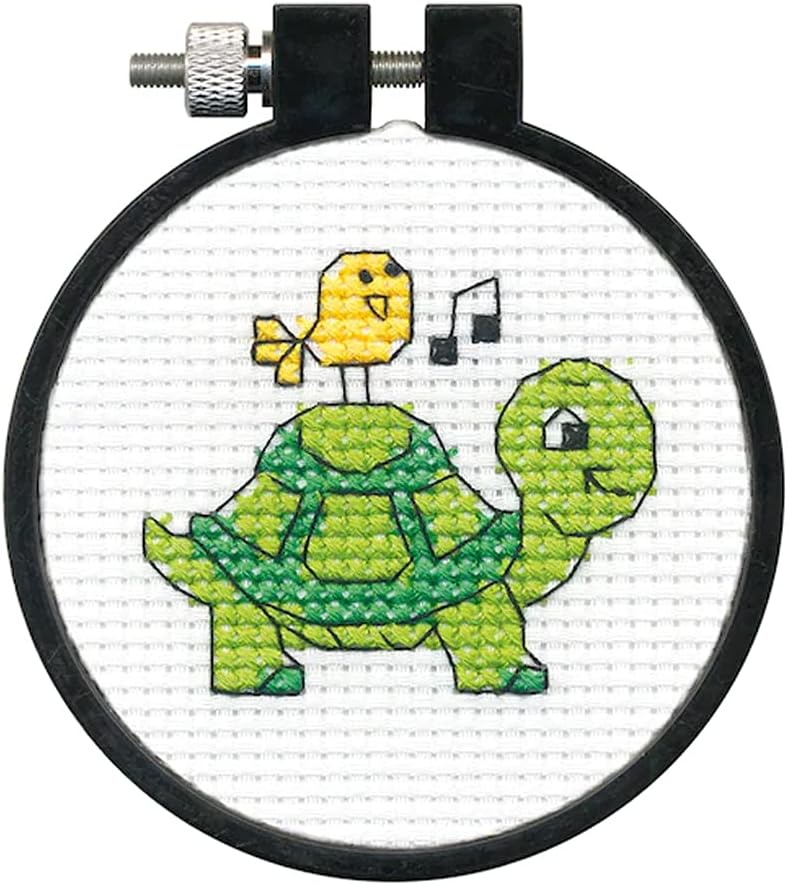 Learn-a-Craft Turtle & Yellow Baby Bird Cross Stitch Kit
