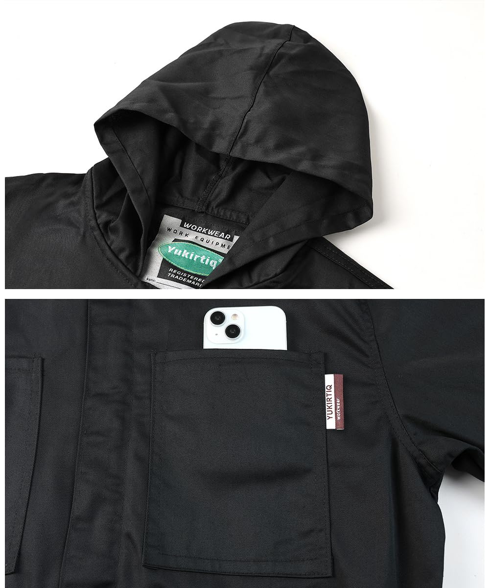 Herren Arbeitsoveralls Rallye-Kombination Baumwolle Arbeitskleidung Arbeits-Overall Frontreißverschluss Arbeitskombi Langarm Arbeitsanzug Overalls