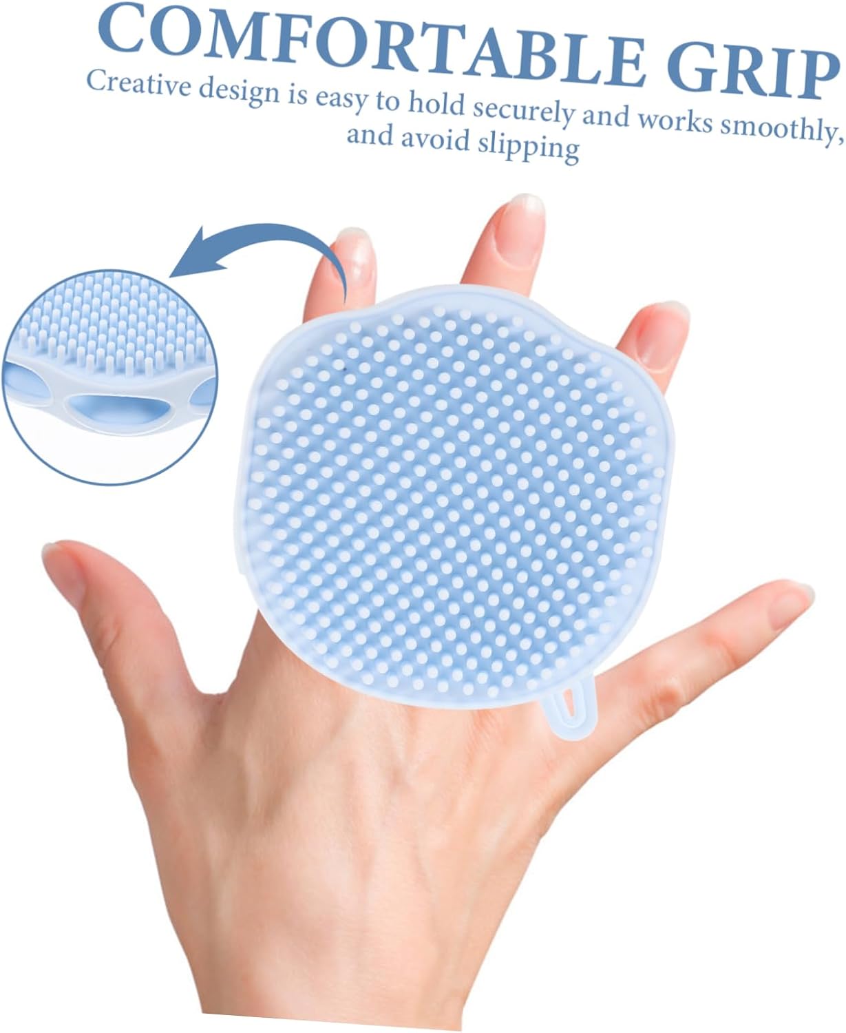 Ergonomic Handle Design Bath Brush Body Scrubber Silicone Household Brush for