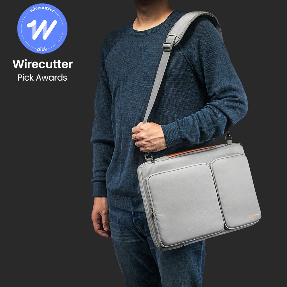 tomtoc Laptop Shoulder Bag for 13.5-14.4 Inch Microsoft New Surface Laptop Studio 2021/4/3, Surface Book 3/2/1, 360 Protective Case Fit 13.3 Old MacBook Air/Pro, ASUS VivoBook 14, Accessory Sleeve
