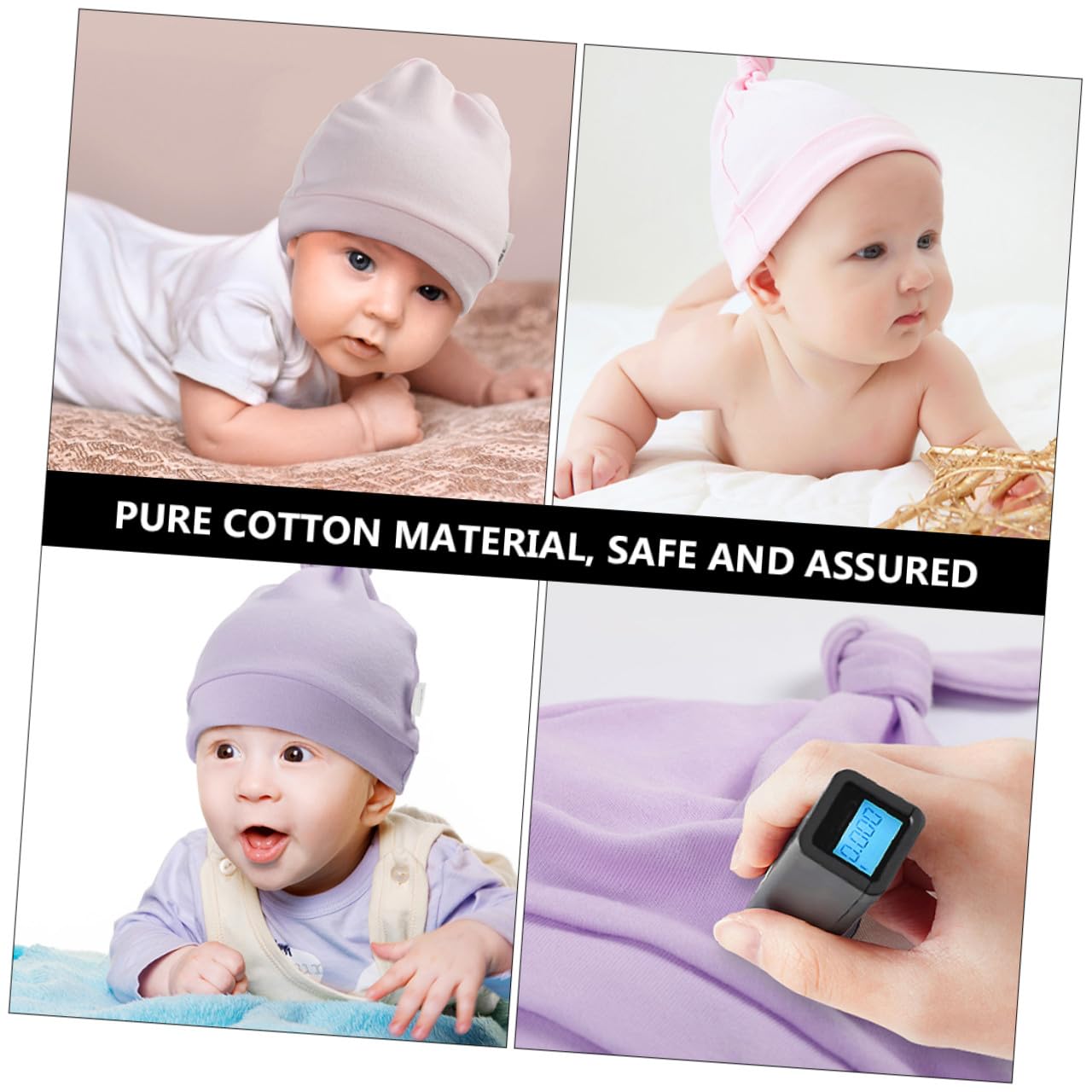 FRCOLOR 3 Sätze Mützen Für Neugeborene Unisex Knotenmütze Weiche Atmungsaktive Kopfbedeckung Für Jungen Für Frühling Herbst Winter 3 Stücke * 3