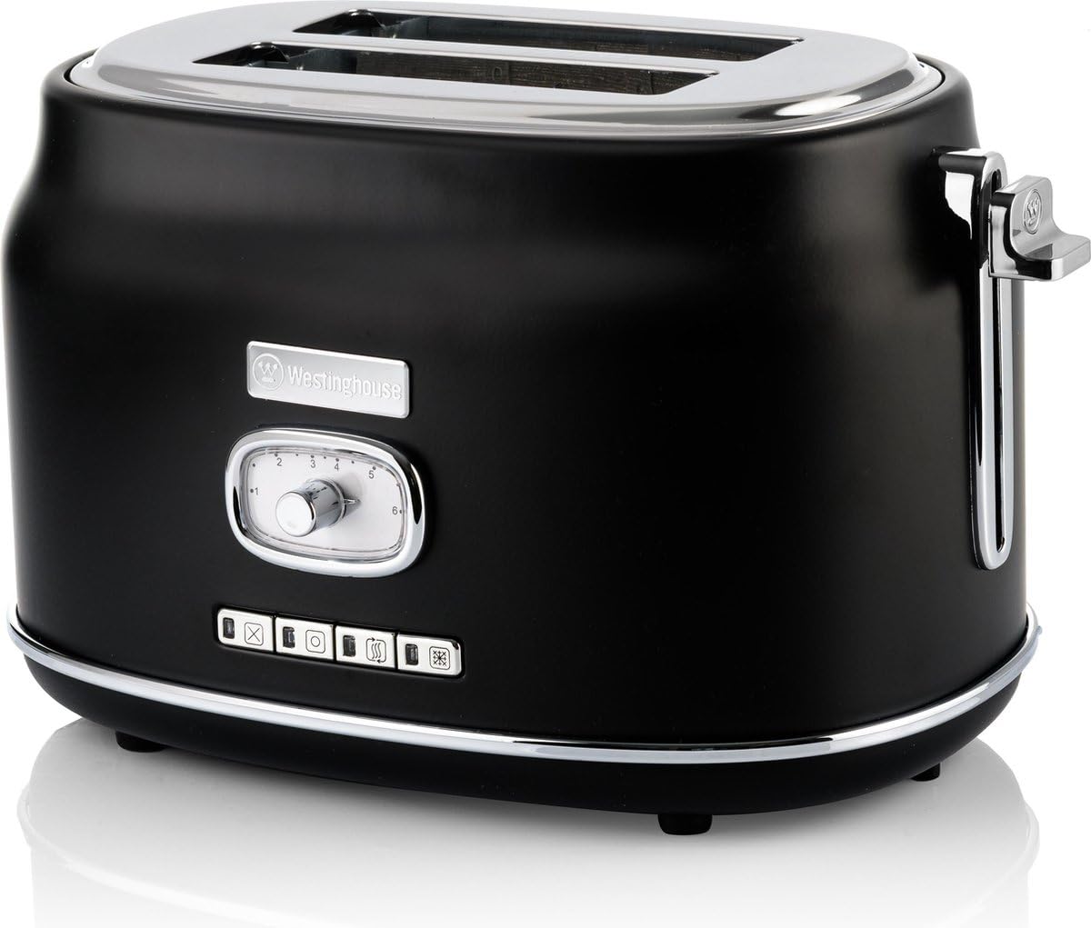 Westinghouse 2 Slice 800W Retro Toaster | Removable Bun Attachment, 6 Browning Levels, Bread Centring, Defrosting, Warming & Stop Function, Extendable Crumb Tray | 2-Yr Warranty (Black)-image-41