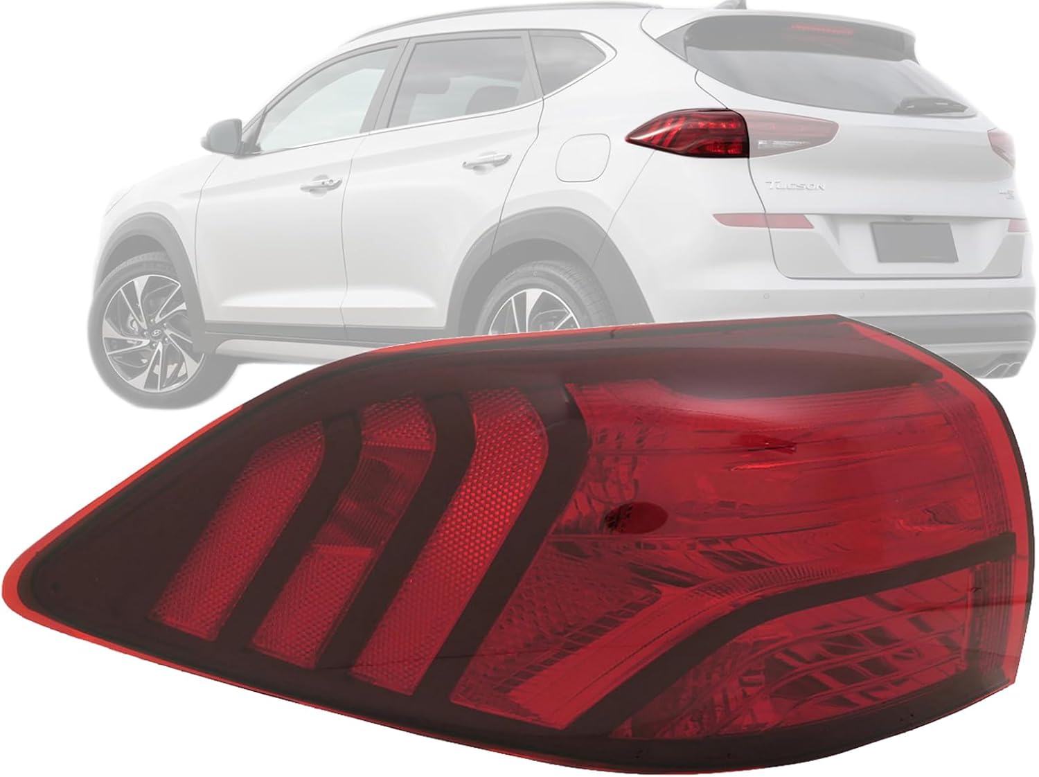 Auto Parts Avenue APA Replacement Tail Light Rear Lamp for 2019 2020 2021 Tucson with Bulbs Included Outer Driver Left Side 92401D3550 HY2804160