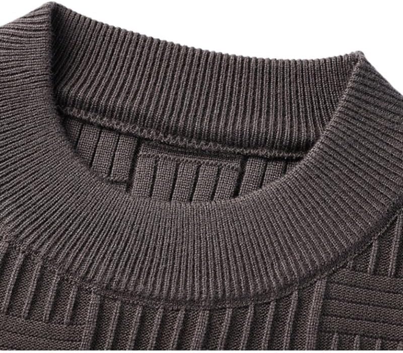 Round Neck Sweater Checkered Jacquard Casual Knit Base