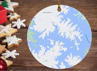 Smith Mountain Lake VA Ornament Smith Mountain Lake Virginia Map Decor Smith Mountain Lake City Souvenirs Ornament 3" Christmas Tree Gift Family and Friend