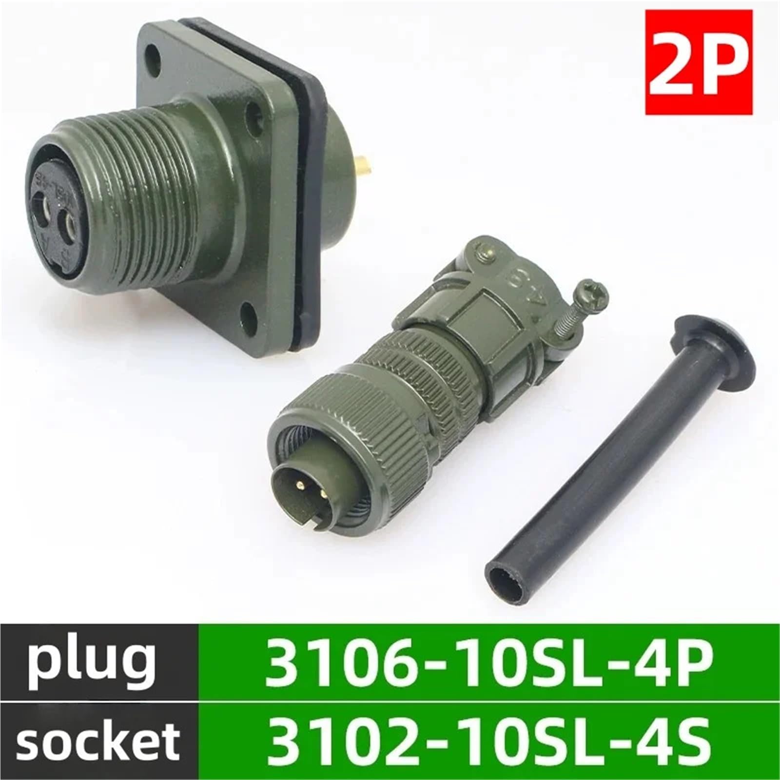 10SL Militär Mil5015 Industrieller Rundstecker ML3108A 3106A 10sl-4 10sl-3 2P 3P 1Stk(3106A 10SL-3P)
