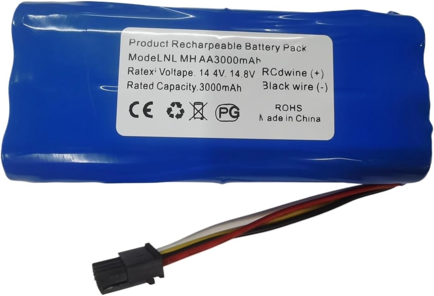14.4V 3000mAh Robot Battery，Compatible for Ursus Trotter UT-EXCELLENZA，Robotic Vacuum Cleaner Low-Power Consumption Battery