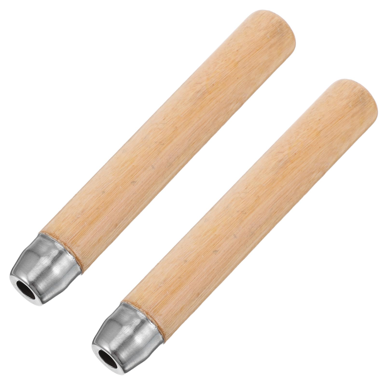 Juego de 2 asas de lima de madera maciza de 8 mm con agujero redondo, mango ergonómico para herramientas de carpintero, accesorio versátil para limas de madera DIY