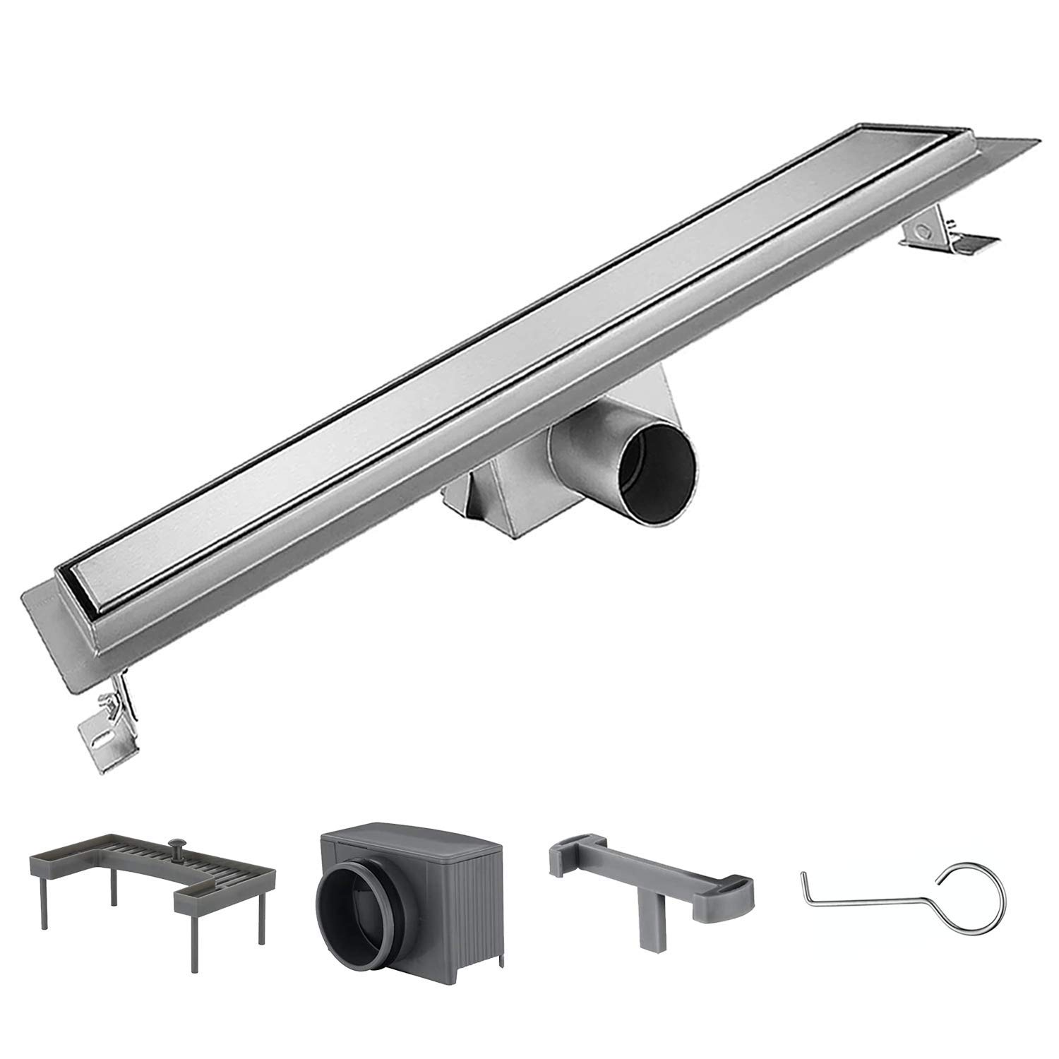 Buy Linear Shower Drain horizontal 2 inch side outletmodern 304