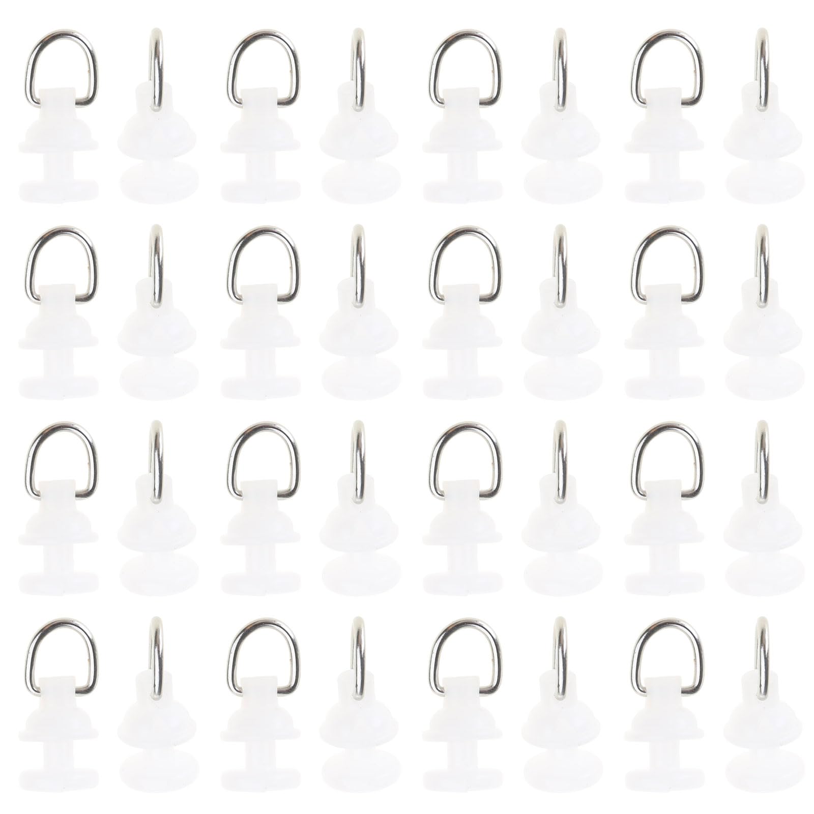 Lerpwige 100Pieces Curtain Gliders Hooks Set Easy Sliding Rollers Drapery Track Roller Carriers Shower Pulley Quiet Curtain Slides Rollers