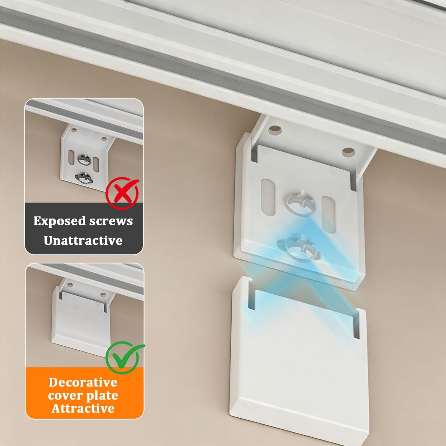 Rail double for rideaux Caisson à rideaux Aluminium plafond/mur
