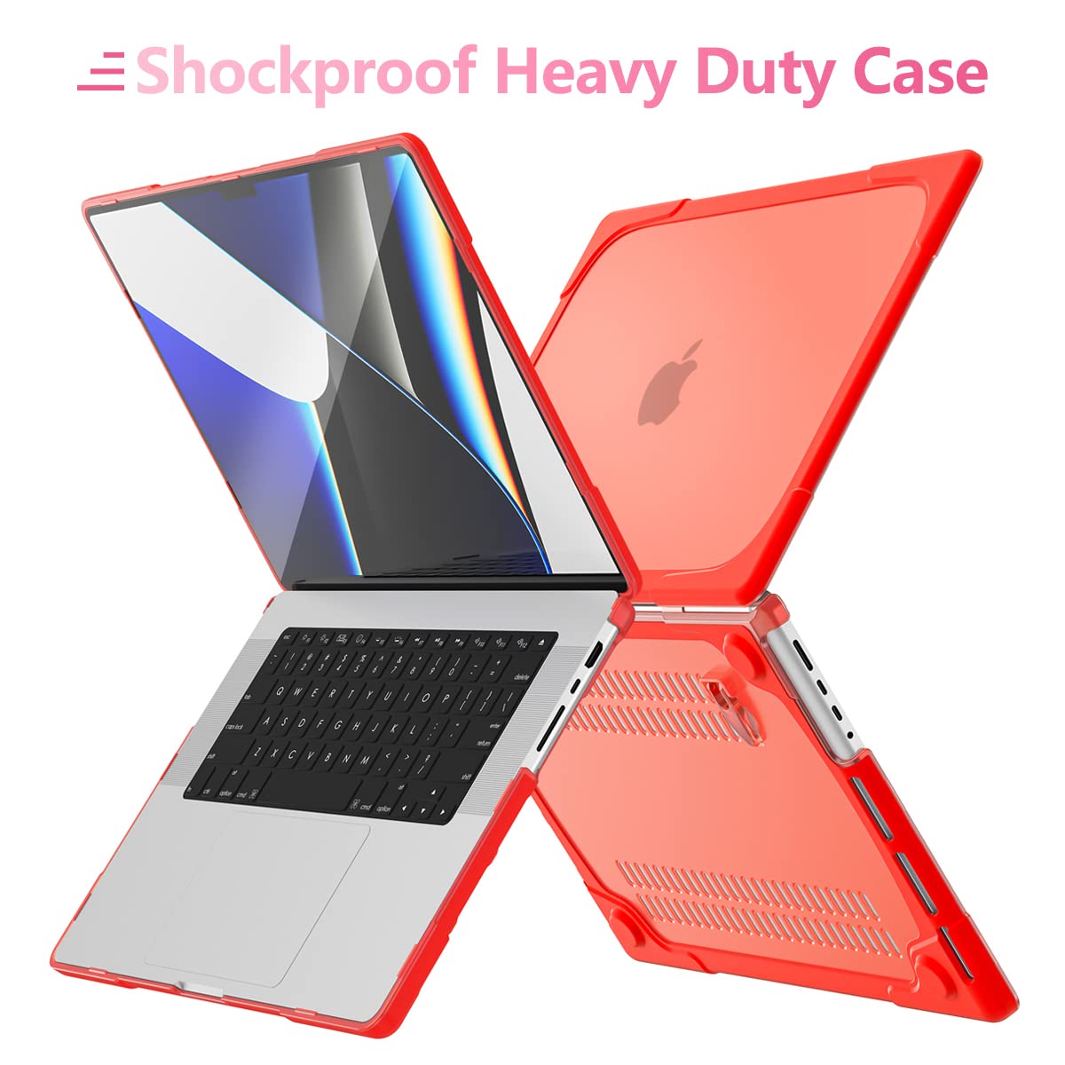 Batianda Custodia per MacBook Pro 14 pollici 2024 M4 2023 2021 Release M3 M2 M1 Pro/Max Chip modello A2918/A3112, resistente antiurto custodia rigida protettiva con cavalletto pieghevole copertura per