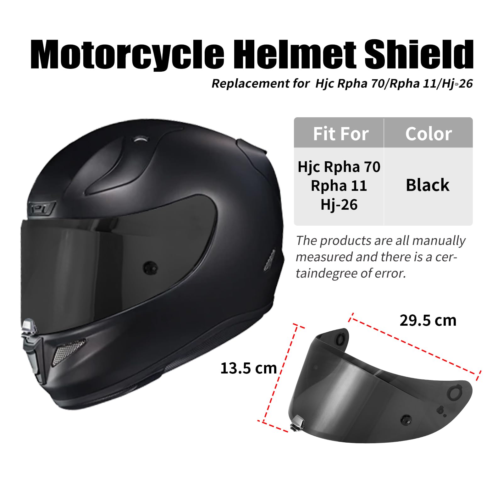 Visière de Casque pour HJ-26/Rpha 70 Visier/Rpha 11 | Visiere Casque Moto Protection Contre Le Vent Moto,Lentille de Remplacement Visiere Casque Moto