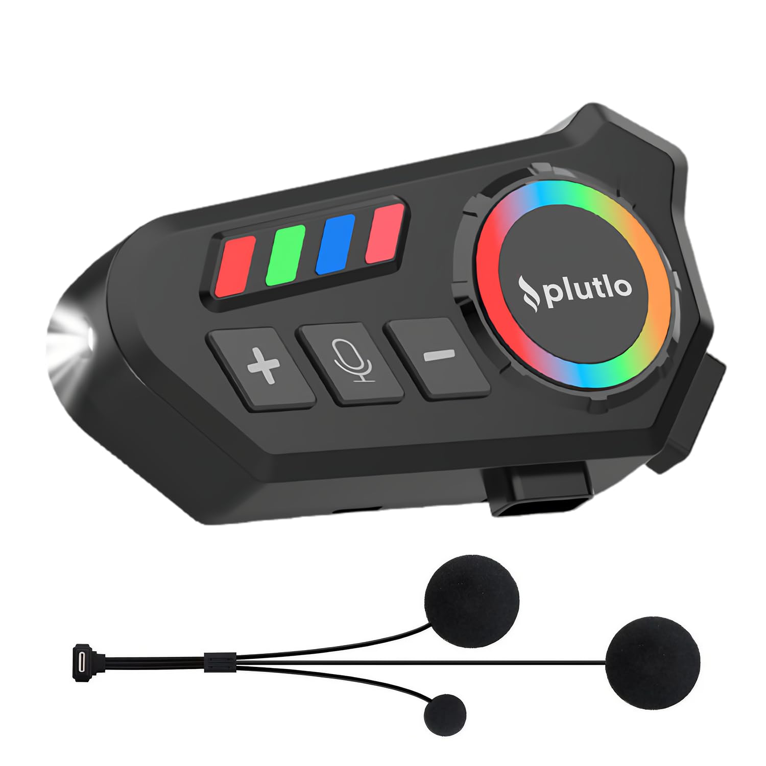 Plutlo Motorcycle Helmet Bluetooth on Ear Headset with 1000mAh Battery (40H Playtime, USB-C Fast Charging) Bluetooth 5.4, Noise Cancelling Mic, Waterproof IPX8, Hands-Free Calls & Voice Assistant-picture-21