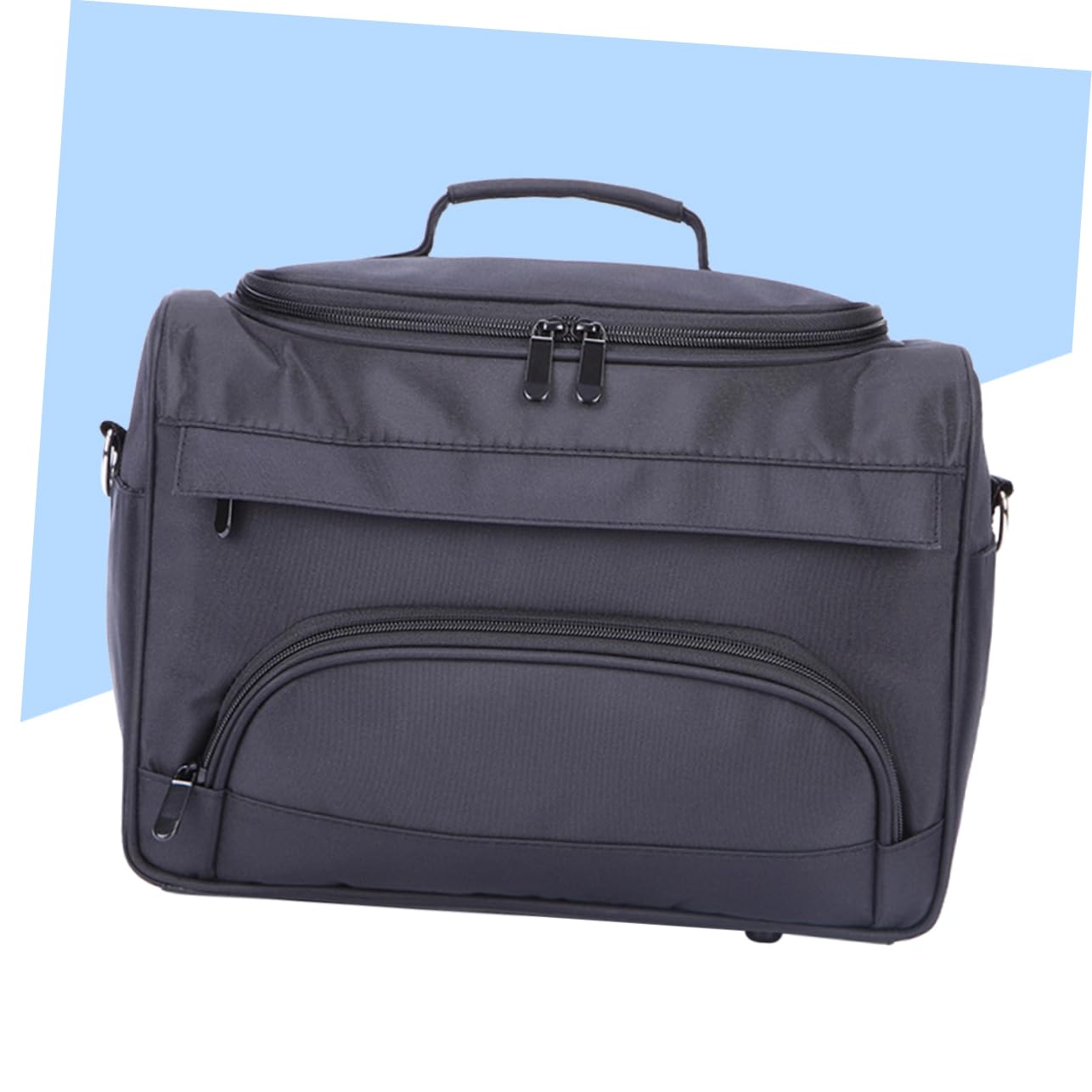 Paquet de Rangement pour Outils de Coiffure Noir en Tissu Bandoulière | Multi Compartiments, pour Matériel de Salon et Accessoires, Format Pratique pour Transport Quotidien