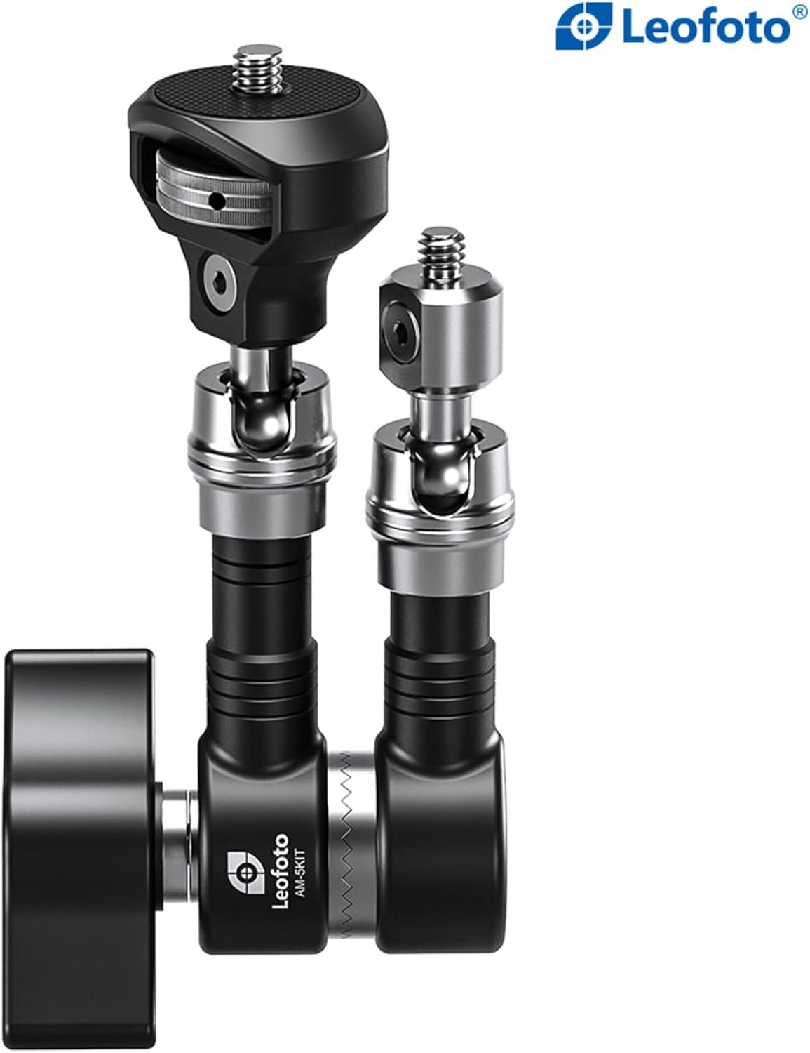 Leofoto AM-5 Kit Versa Magic Arm Heavy-Duty | Anti-Twist Adapter | 1/4th and 3/8" Mounting Screws