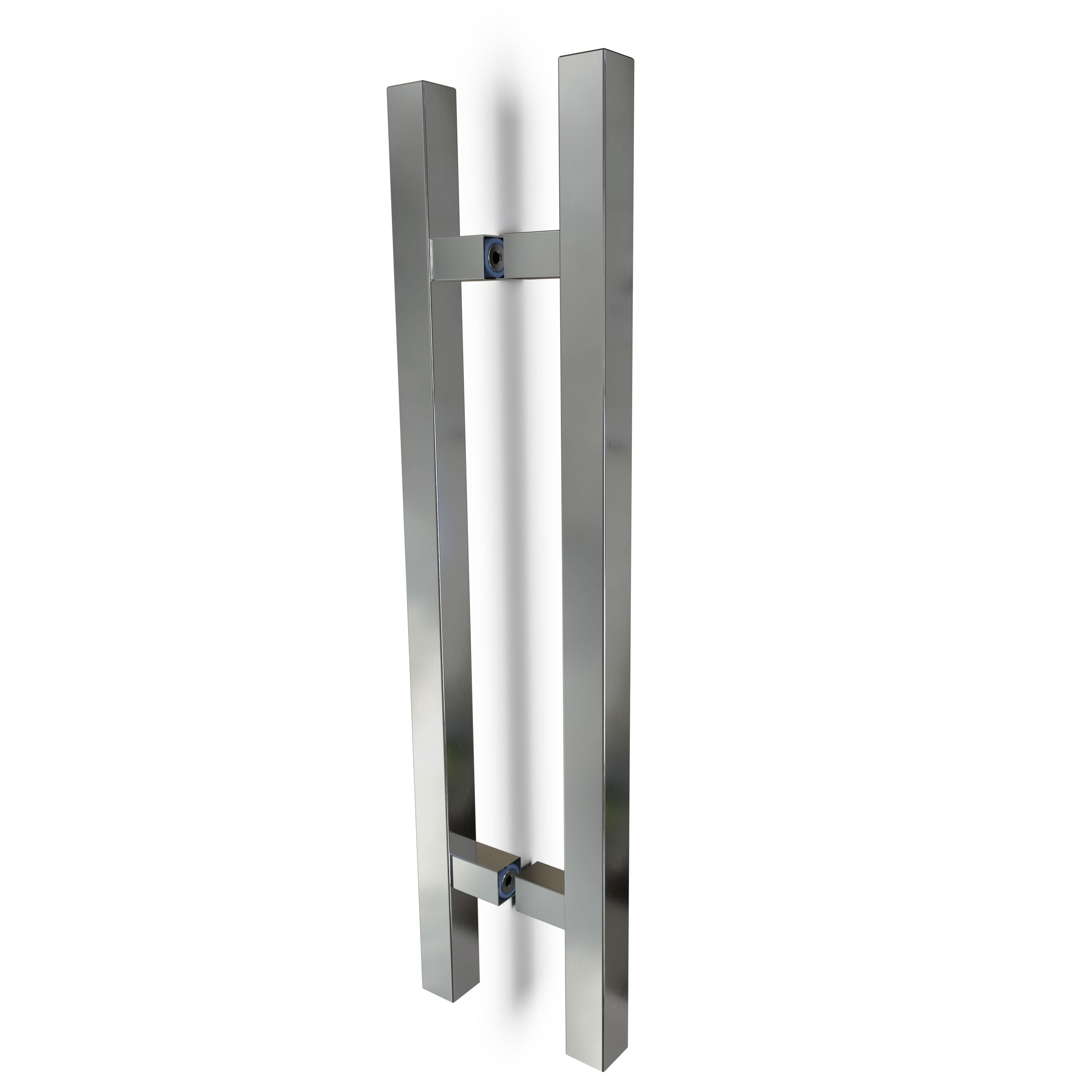 Poignée de porte d'entrée inox brossé de haute qualité rectangle 80cm Art.520 T-Bar