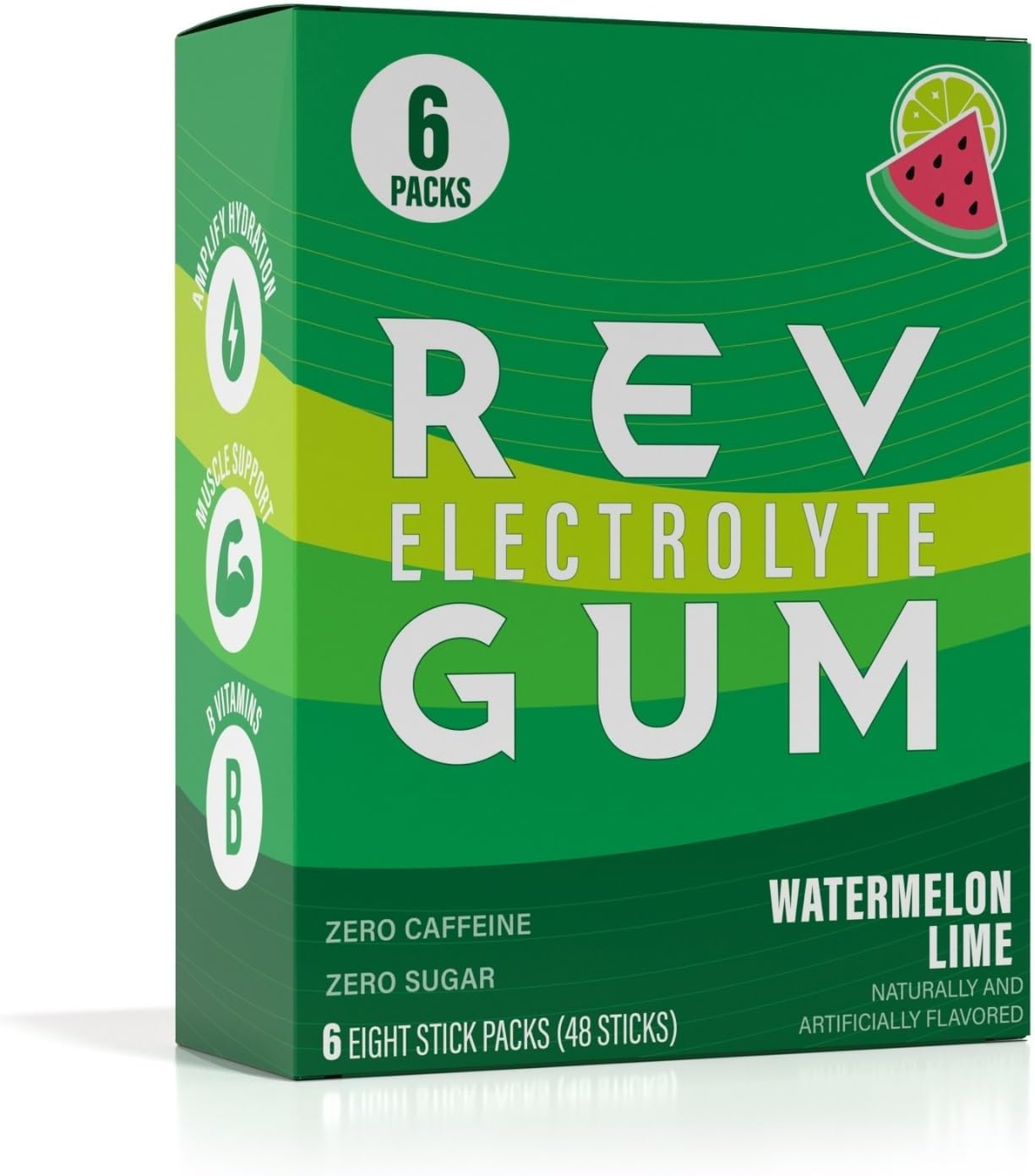 Rev 電解質ガム スイカライム 無糖 必須電解質 6個パック