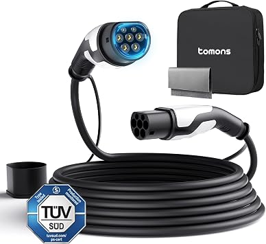 tomons Type 2 charging cable 22 kW 5 m 32 A 3-phase