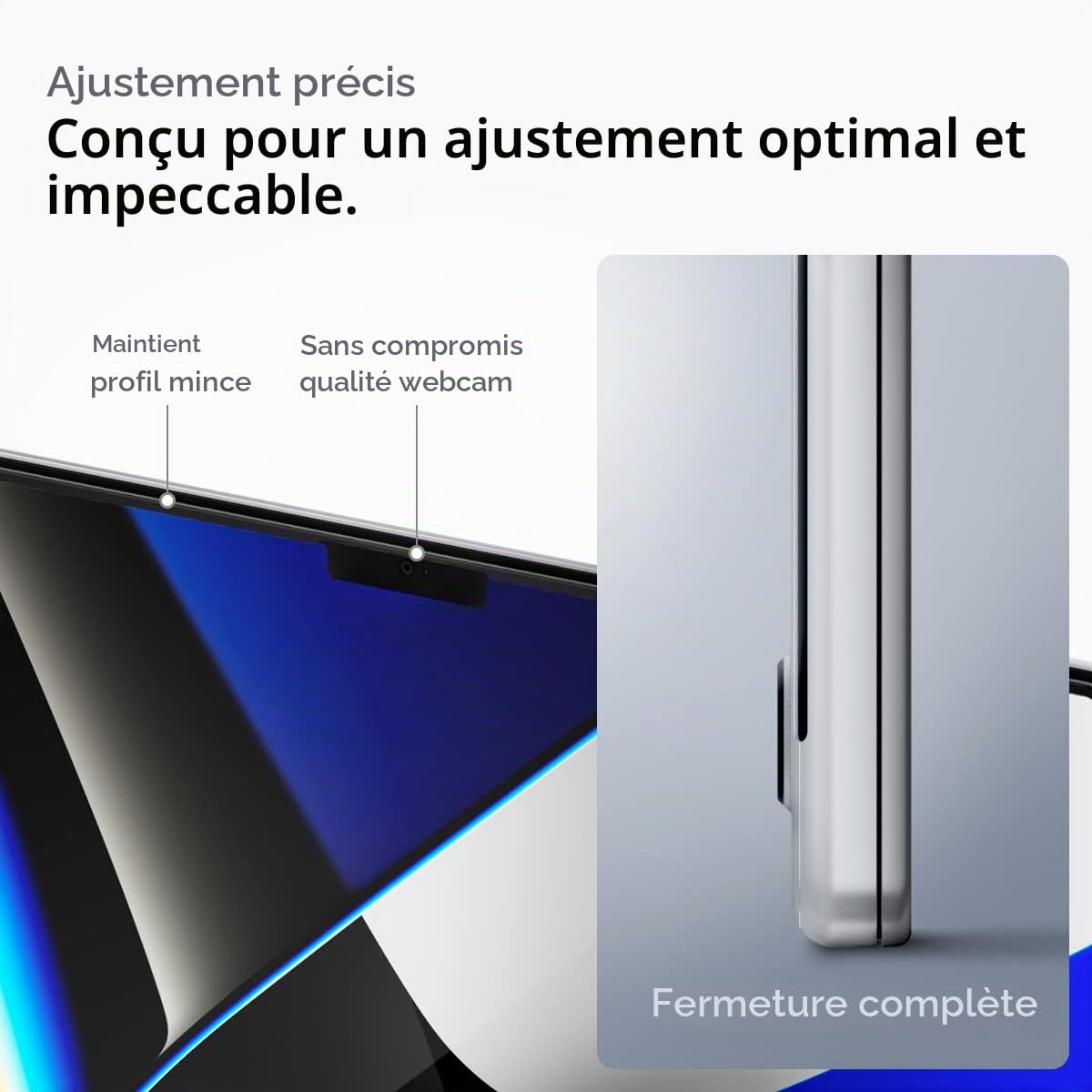 Spigen Glas.tR Slim Verre trempé pour MacBook Pro 14 Pouces (M5 Pro/M5 Pro Max(2026)/M5(2025)/M4 series/M3 series/M2 series/M1 series), Couverture complète, Extreme Résistant aux Rayures, Ultra Claire