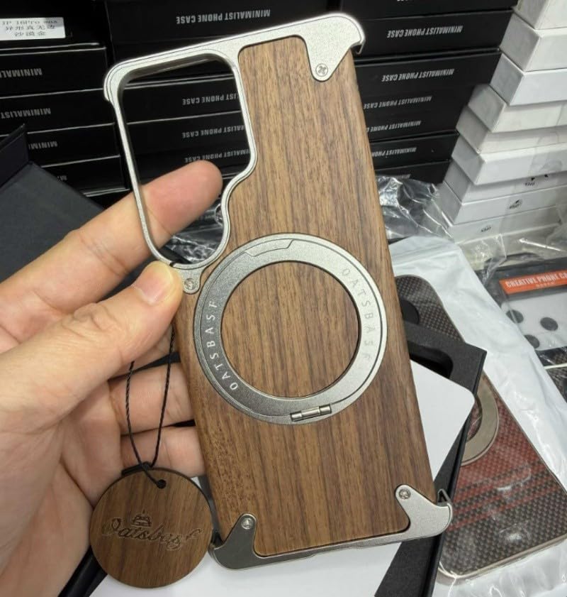 Coque Samsung S25 Ultra bois et métal pour le bureau et les déplacements quotidiens - 2