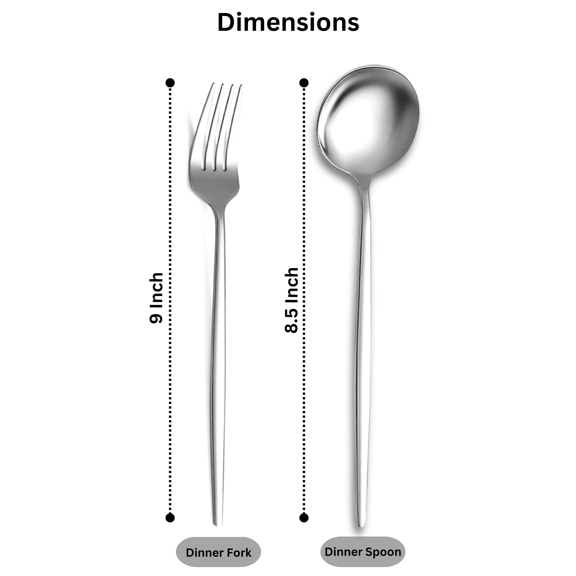 Korean Flatware Set - 4 Piece Stainless Steel -7