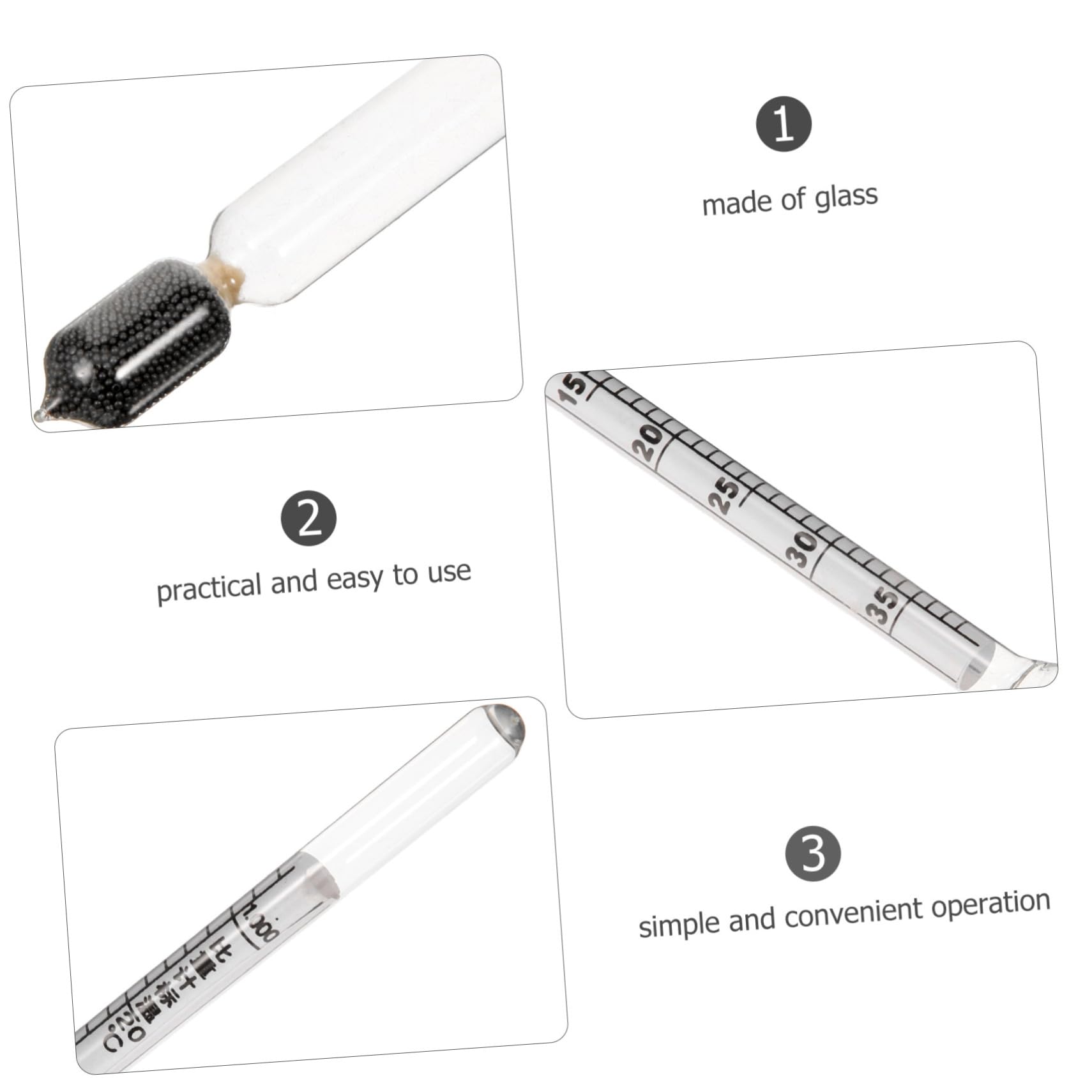 Cabilock Hydrometer for Liquid Measurement Accurate Specific Tool for Mud and Petroleum Multi-use Density for Home and Lab Applications