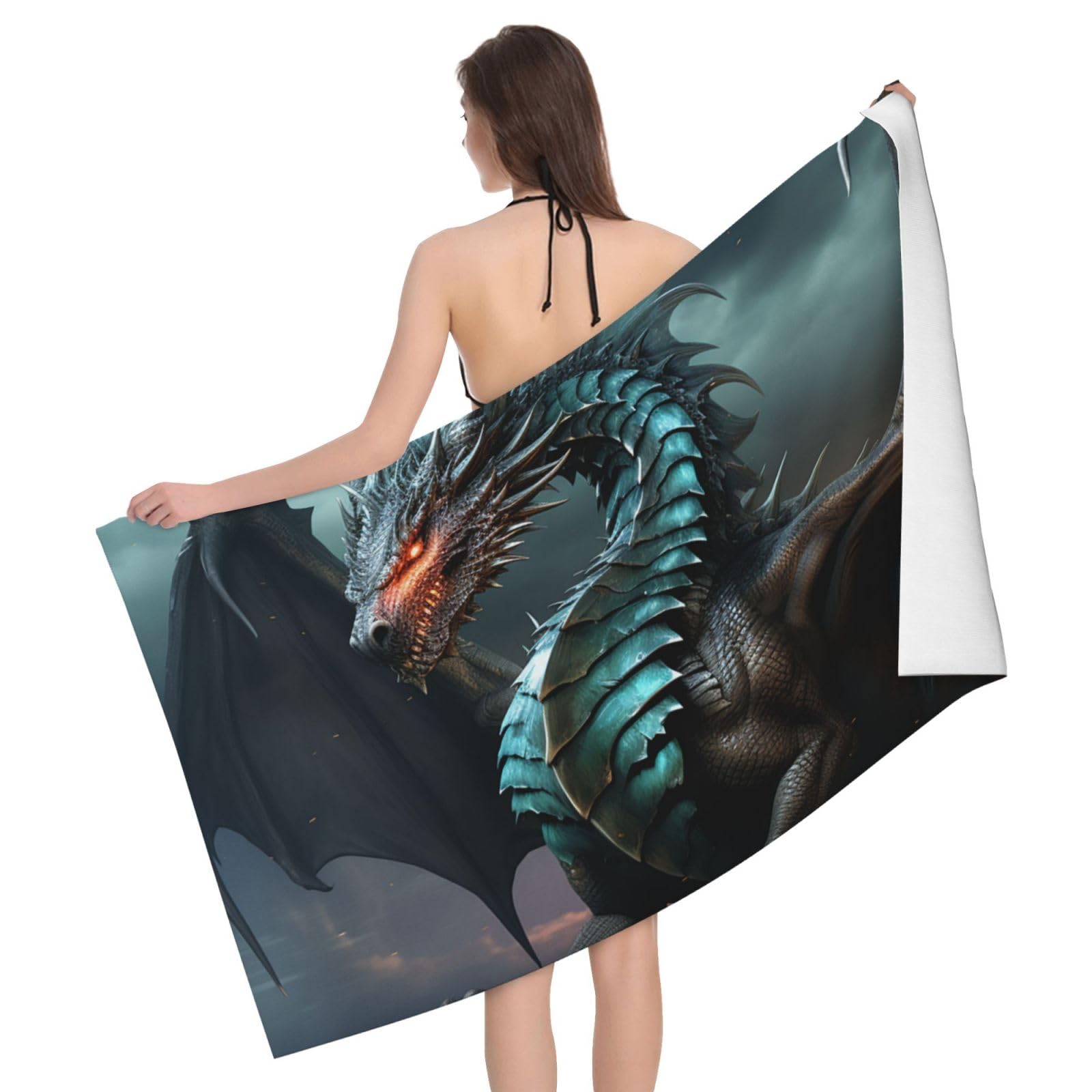 Drap de plage sans sable fini la corvée avec la serviette dragon voyage 80x130cm