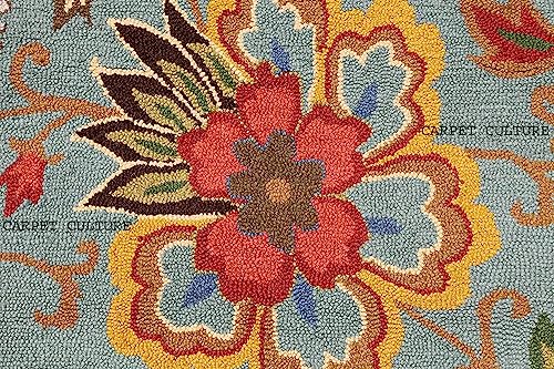 Image of Carpet Mahal Handmade Handwoven Tufted Made of 100% Soft Blended Wool Export Quality Carpets with 1 Inch Thickness (8x10 Feet) Color Multi