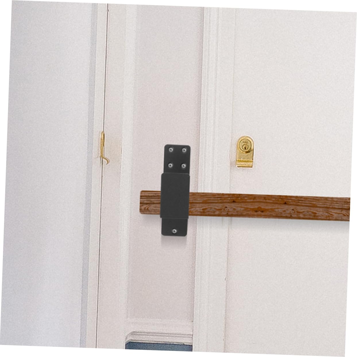 Angoily Supports de Barricade pour Porte de Sécurité en Acier, Forme en U, Robustes, Noirs, pour Garage et Entrepôt