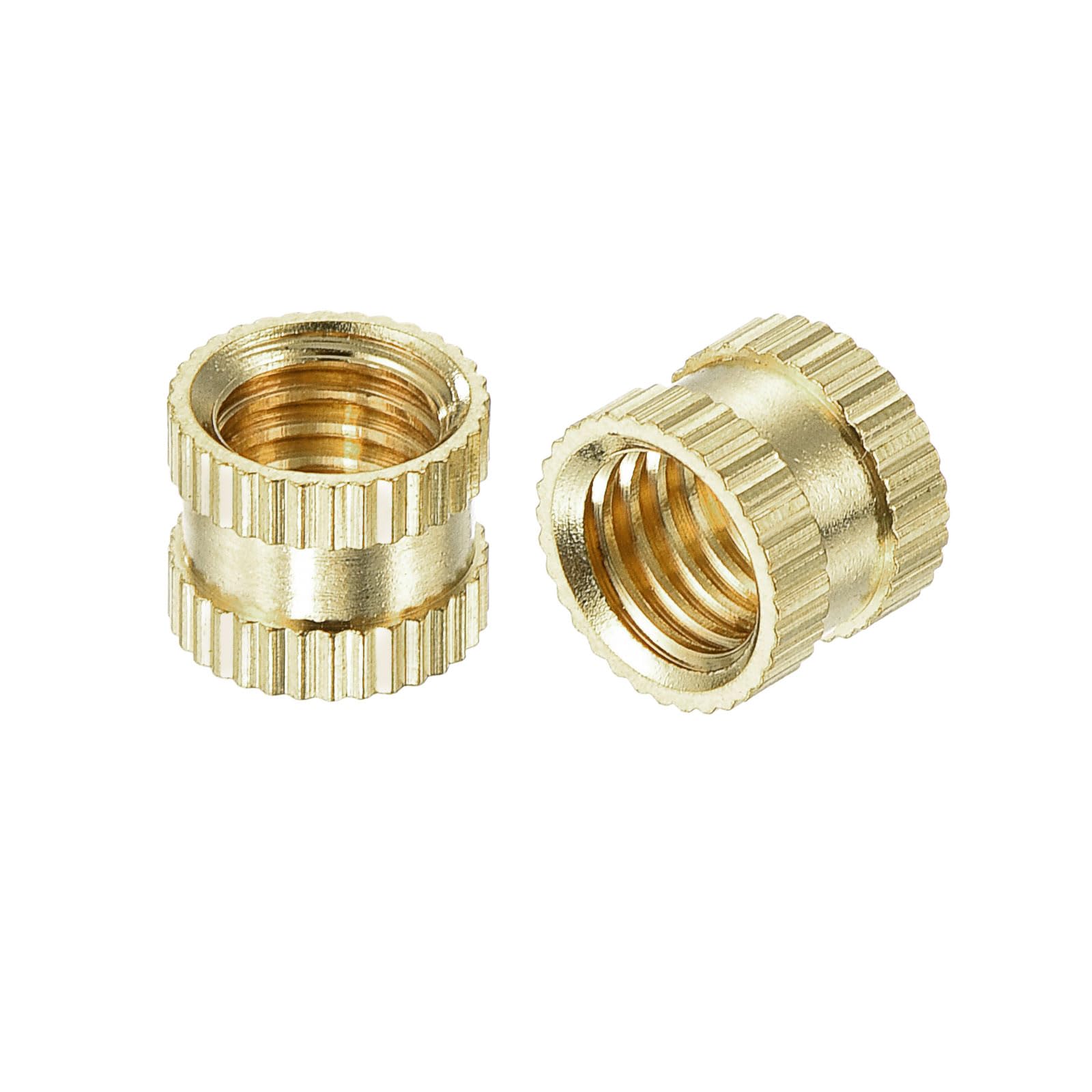 QUARKZMAN Tuercas de inserción roscadas de latón con rosca hembra M8 x 8 mm (L) x 10 mm (OD), 300 piezas