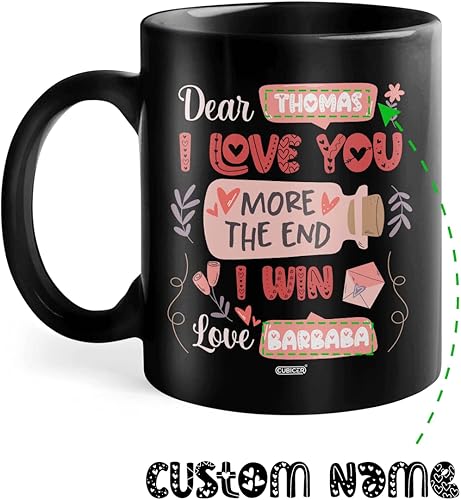 Vista 40 de CUBICER Taza de café de cerámica blanca personalizada, con nombre personalizado, divertidas tazas novedosas con refranes, onzas, regalos de Navidad