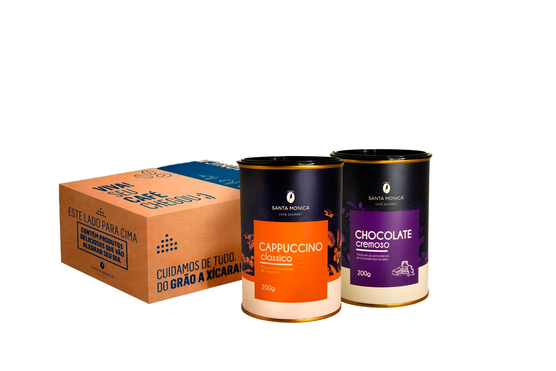 Kit Santa Mônica 2 Latas Chocolate + Cappuccino : Amazon.com.br