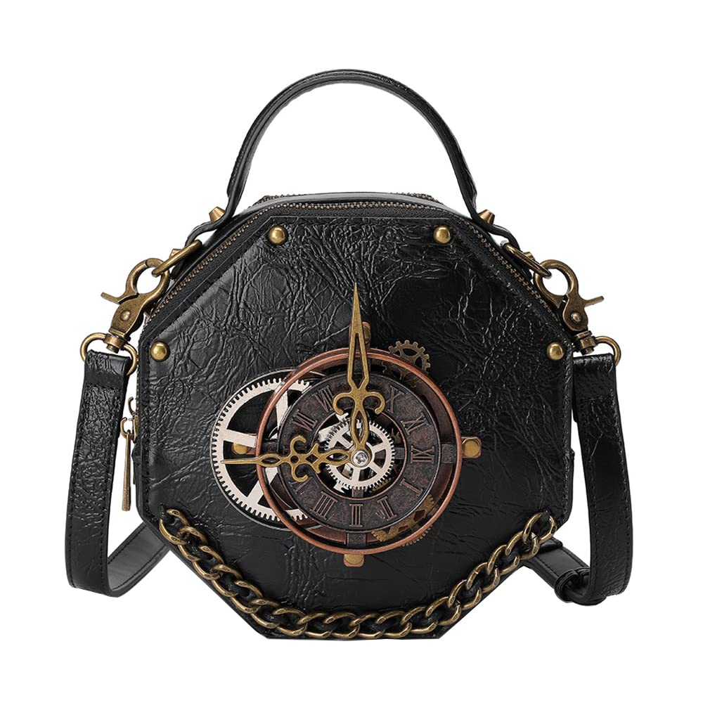 Sac à Main Femme Vintage Noir - Occasion - Sans Marque - Style Rétro