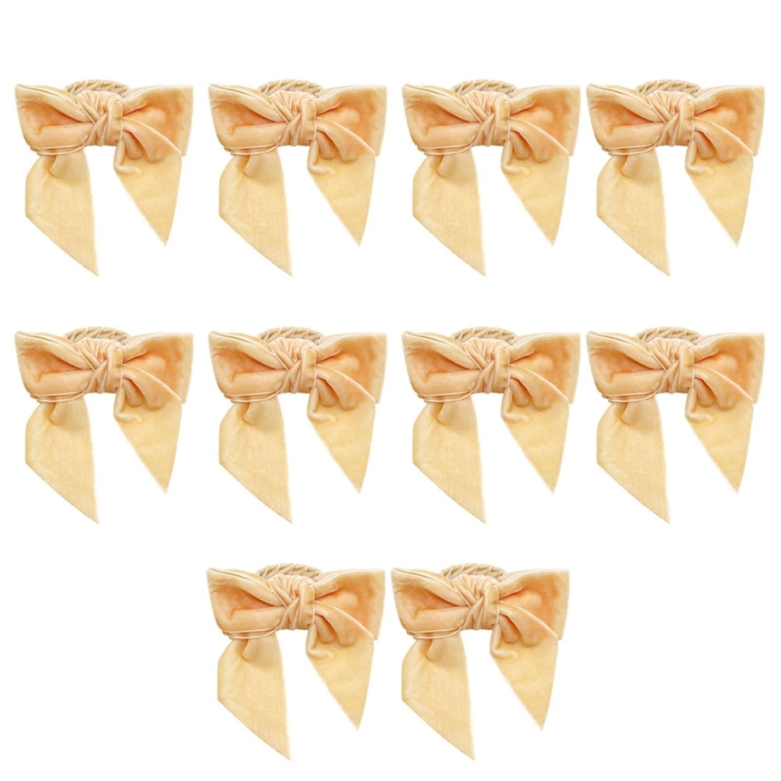 Usohjz Color 3 10Pcs Christmas Napkin Rings Velvet Bow Holder