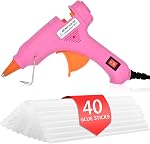 Glue Gun, pistolet à colle chaude avec 40pcs Collez des bâtonnets, Mini Kit Guns à colle chaude Ensemble Gun, Gun à colle pour les artisanats et les arts, Réparations rapides à domicile