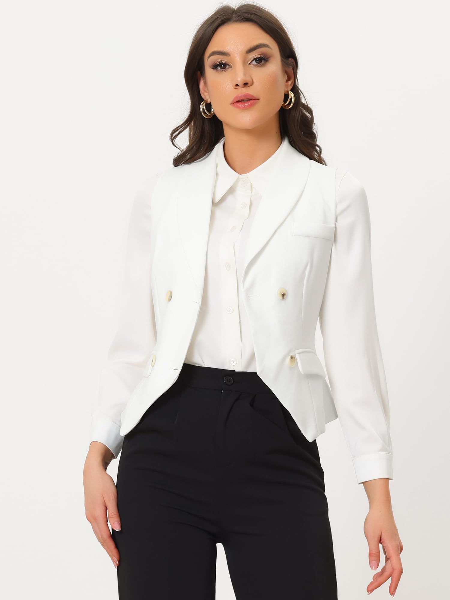 Allegra K Damen Elegante Weste Casual
