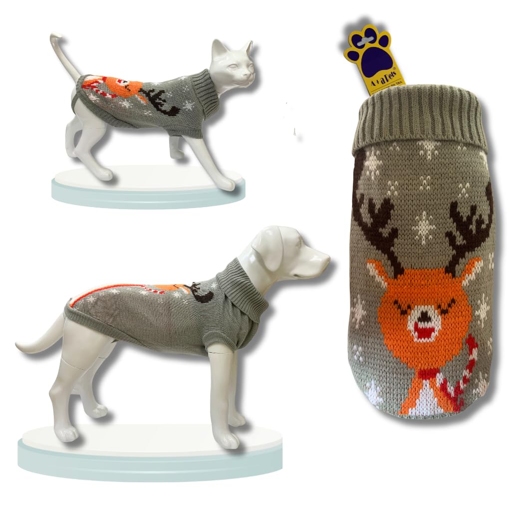 See full amazon price history chart for A+a Pets Cozy Knitted Flannel Sweater - Soft, Warm, Comfortable Fleece, Cold Weather Clothes for Dogs and Cats (Reindeer, Grey, M) A+a Pets Cozy Knitted Flannel Sweater - Soft, Warm, Comfortable Fleece, Cold Weather Clothes for Dogs and Cats (Reindeer, Grey, M) (B0CG6FNRCH) Amazon Price History, Amazon Price Tracker