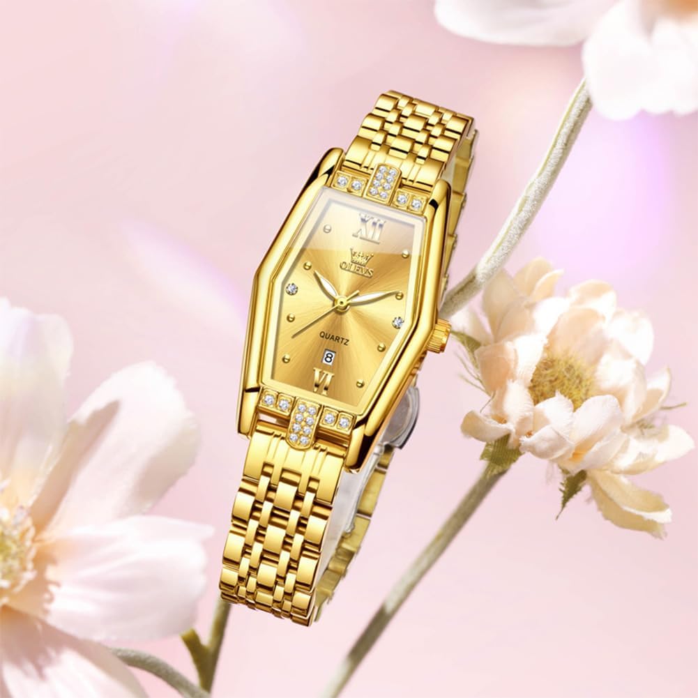 OLEVS Women Watches Business Dress Square Lady for Female Watches for Ladies Stainless Steel Waterproof Luminous Date Wrist Watch for Women - Image 7