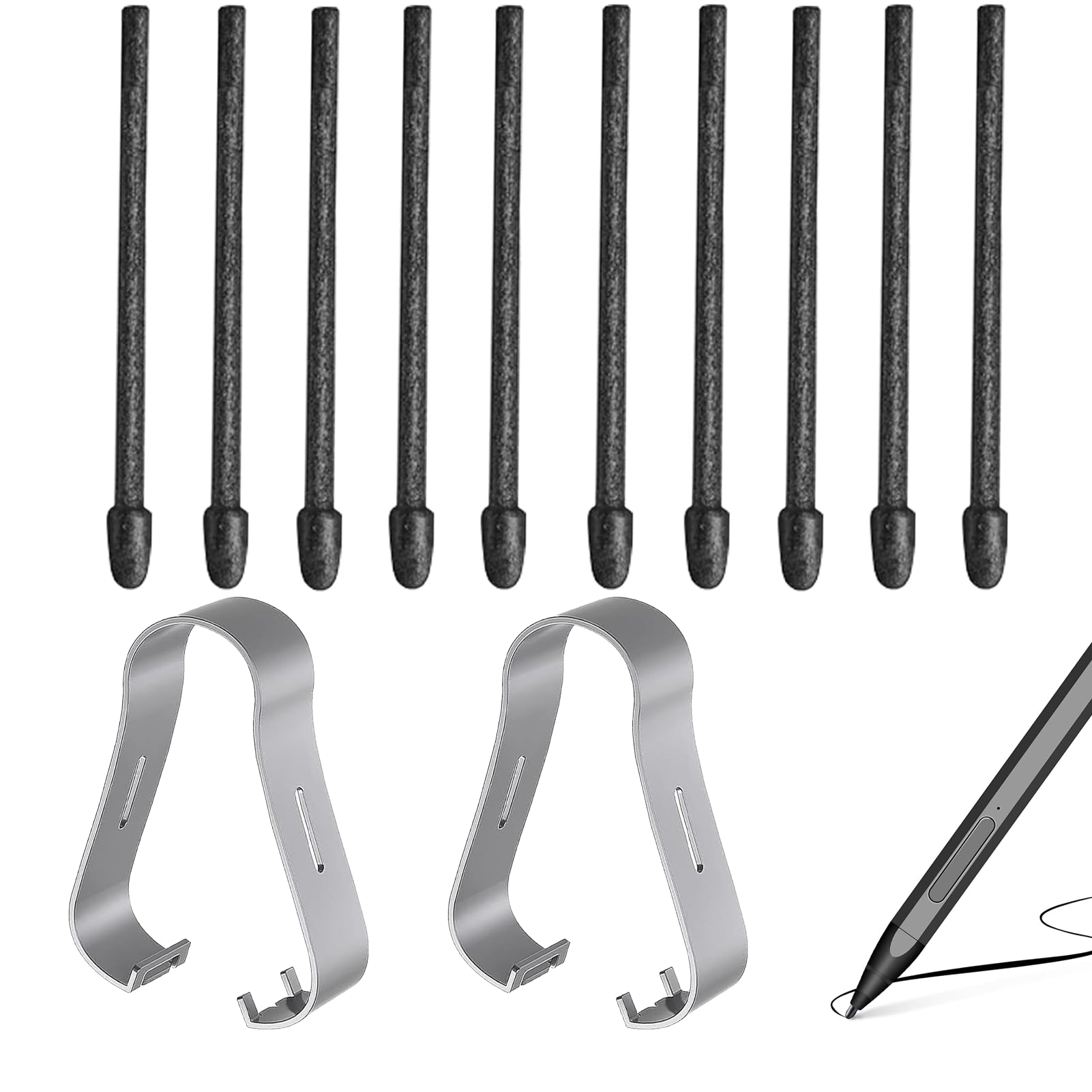 10 sztuk zapasowych końcówek do Boox, Tip, kompatybilne z Boox Max Lumi/Lumi 2, MAX 3/2, Note 5/3/2/Air 2, Nova 3/2/Pro, końcówki do kabli Remarkable 1/2, Note & Nova Series, końcówki do rysowania