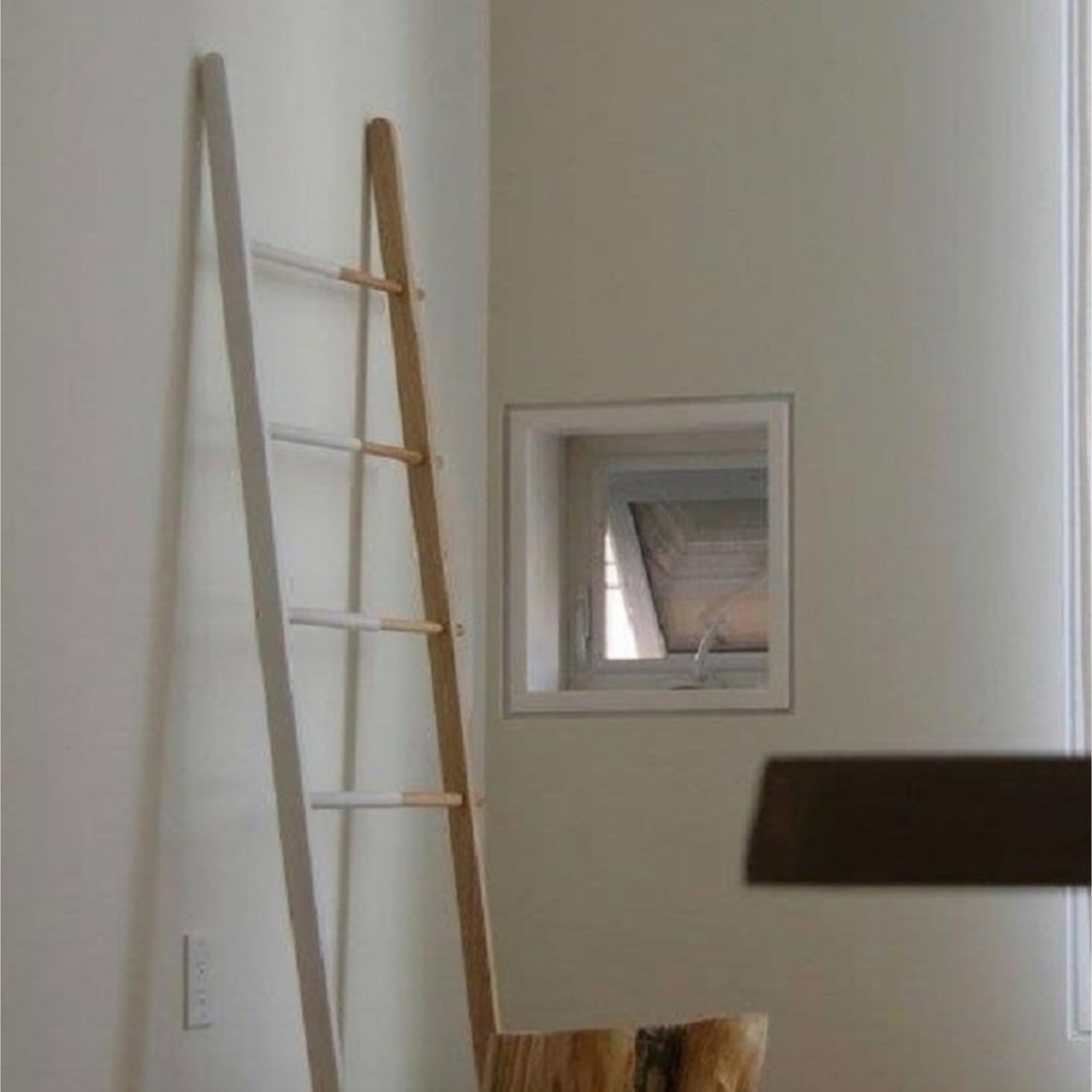 Toallero Escalera For Toallas, Estante De Madera, Manta, Ropa For Baño Y Dormitorio Independiente(Black)