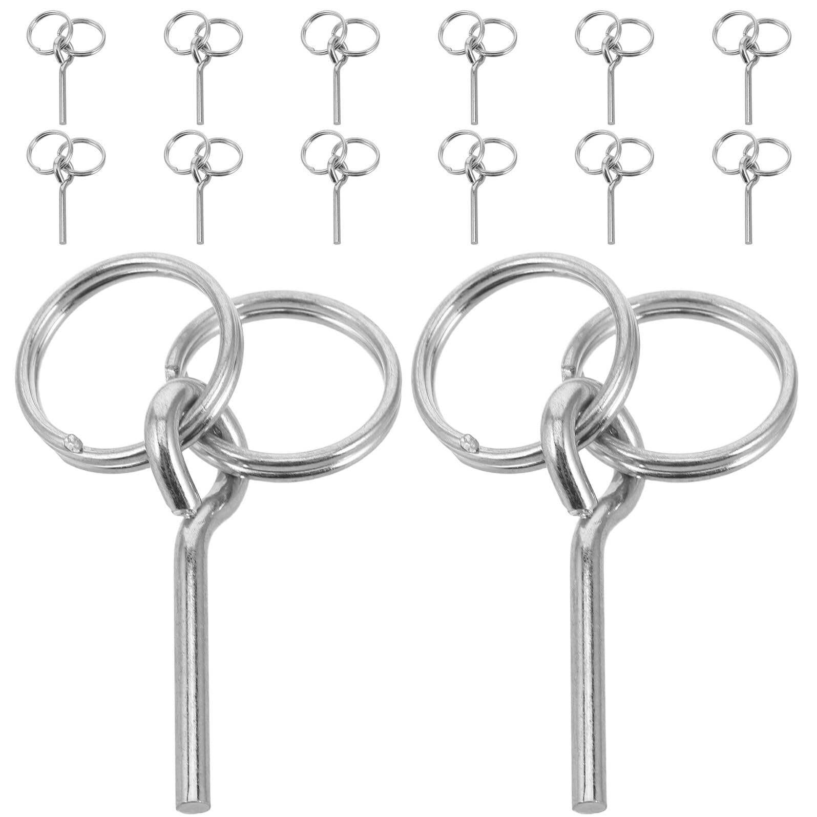 Conectores de varillas para tiendas de campaña Zerodeko de hierro galvanizado de 4x30 mm
