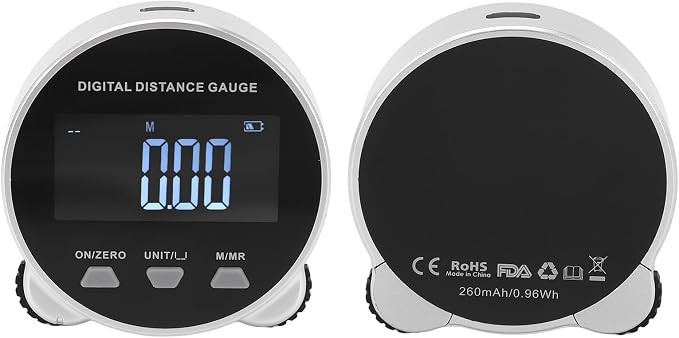 Cinta métrica digital, 656.2 pies, LCD, batería recargable, medición de distancia miniatura 6