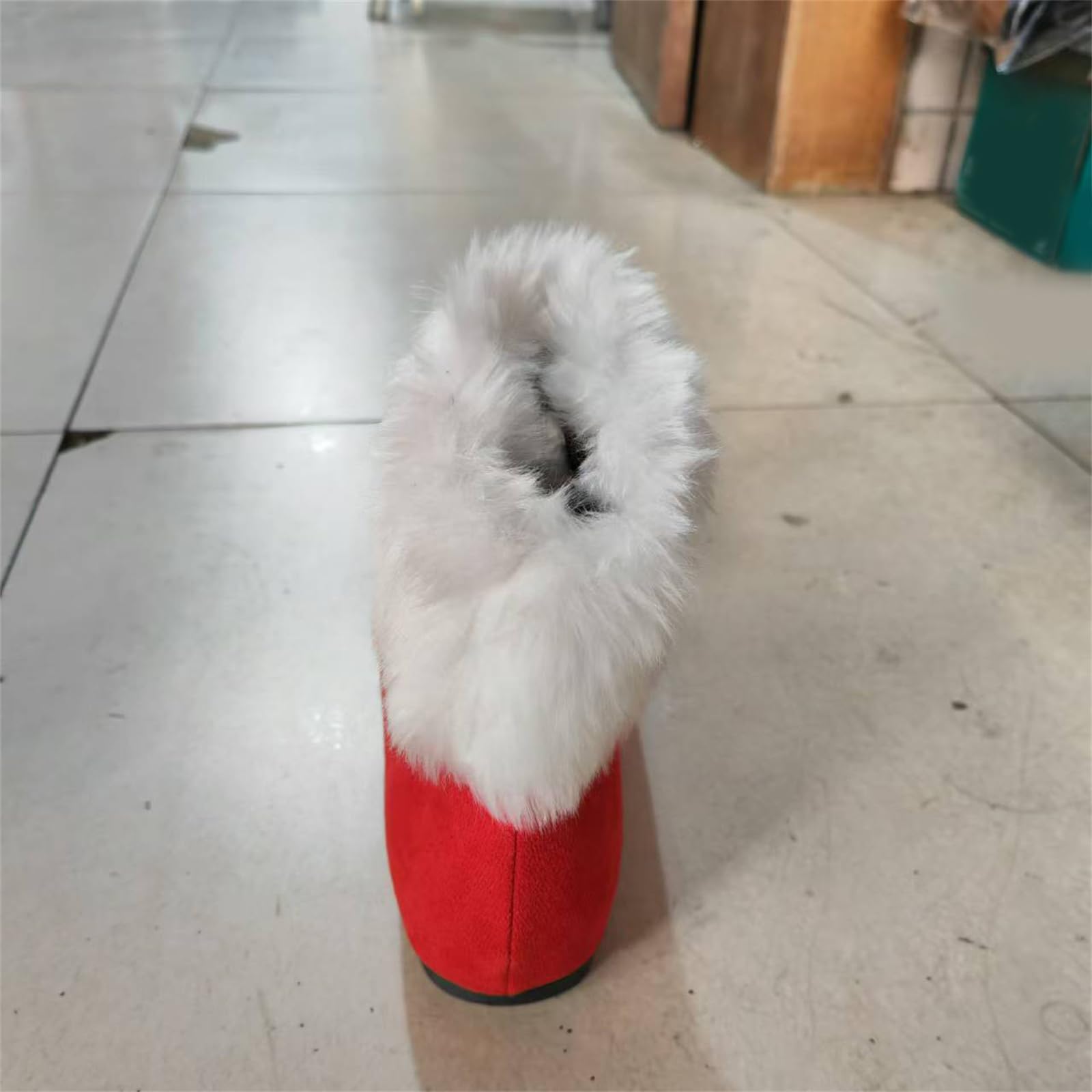 LUOFENG Fundas de zapatos de payaso de Navidad, fundas de felpa para zapatos, fundas de zapatos de elfos, cubrezapatos de payaso, cosplay, accesorios de disfraz de Halloween