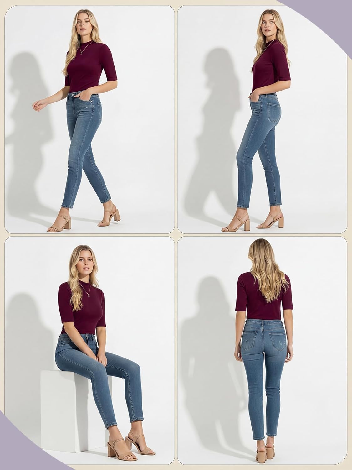 PrinStory Womens Tops Summer Short Sleeve Shirts Business Dressy Casual Pullover Tops for Women 2025 Trendy - Image 5